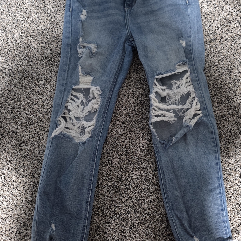 Cello Women's Distressed Light Blue Skinny Jeans